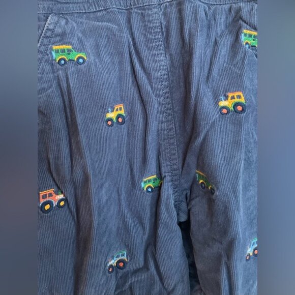 JoJo Maman Bebe Denim Overalls with Colorful Car Design - Picture 2 of 5